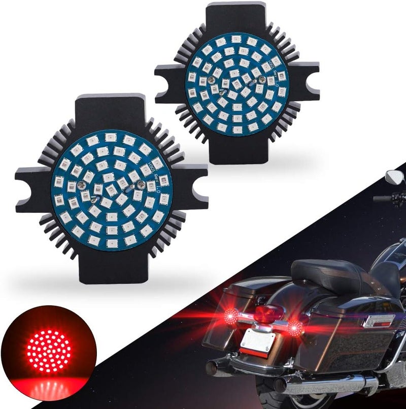 SUNPIE Motorcycle LED Lights Blinkers Reverse Light 1156 Red Compatible with Harley Davidson Electra Glide Road King Heritage Softail Classic Road Glide Classic 1994-2019 - Image 1